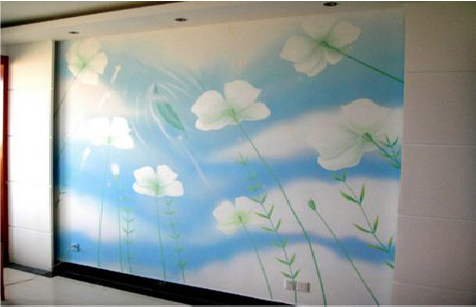 石林画墙绘怎么画好白云的蓬松感?