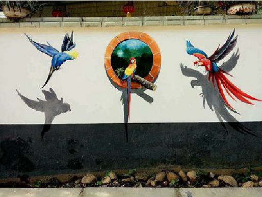 石林视觉错位-3D墙绘设计