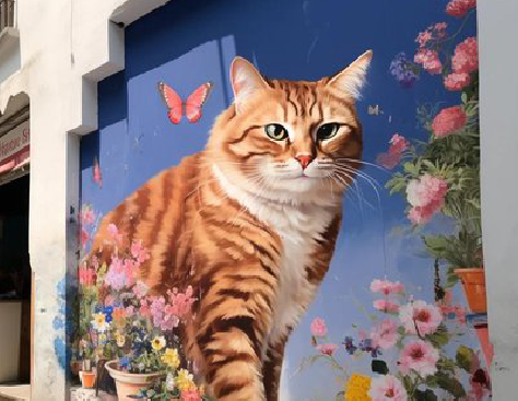 石林自己绘制有个性的手绘墙