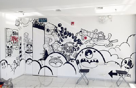 石林手绘墙并非传统涂鸦。